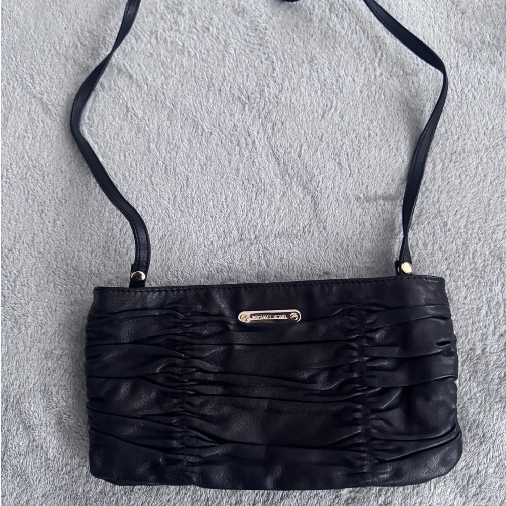 Michael Kors Black Ruched Crossbody Bag